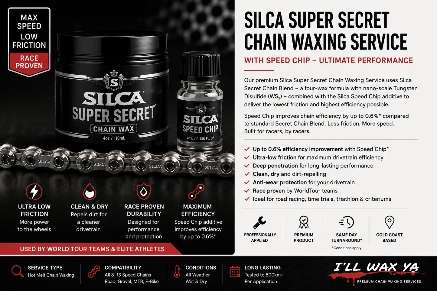 SILCA Secret Chain Blend – Professional Chain Waxing Service